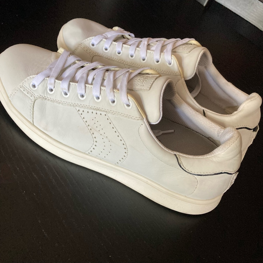 Unisex GEOX RESPIRA Leather Sneakers White Casual Shoes SIZE 12 US - Picture 7 of 14